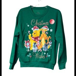 NWT Winnie The Pooh & Tigger Light Up Christmas Sweatshirt Oversized SZ XS